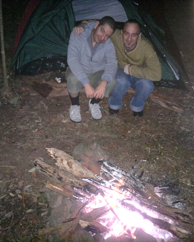 Camping - Raz and myself